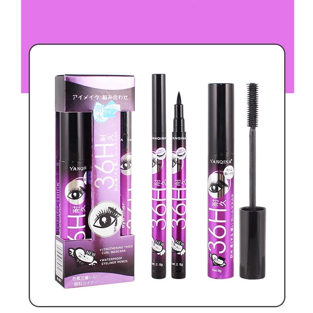Moda 2 en 1 cosmético impermeable del maquillaje del rimel de la ceja de larga duración