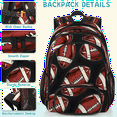 thumbnail image 5 of Herdesigns American Football Laptop Backpack for Women Men, 18.3 Inch Travel Work Backpacks, Rugby Waterproof Computer Casual Daypack Nurse Teacher Bags, 5 of 8