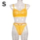 thumbnail image 1 of Encaje sexy conjunto de ropa interior sujetador ropa interior regalo para mujer, amarillo fluorescente, S 2 piezas Advancent XX000054-05, 1 of 7