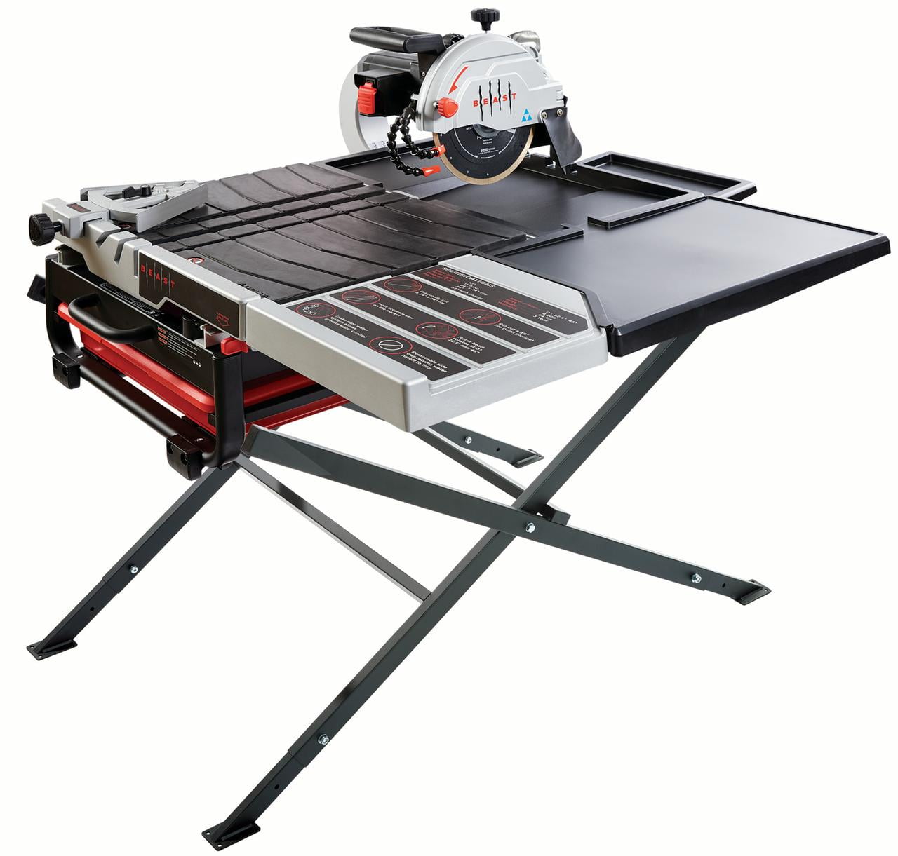 10" Wet Tile Saw Kit W Scissor Stand by Lackmond Products, Inc.
