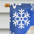 thumbnail image 3 of Red Miniature Poodle Winter Snowflakes Flag Canvas House Size, 3 of 4