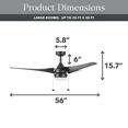 thumbnail image 6 of Better Homes & Gardens 56” Matte Black Indoor/Outdoor Ceiling Fan with Light, 6 of 11