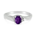 thumbnail image 6 of 14k White Gold Oval Amethyst And Diamond Ring, 6 of 6