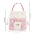 thumbnail image 3 of Bolsa de Regalo Navideña de Peluche Rosa, Bolsa de Manzanas para Nochebuena, Bolsa de Dulces, Bolsa de Decoración Navideña, Ideal para Festivales y La Vida Diaria., 3 of 6