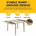 thumbnail image 4 of Rustic Groundhog Table Cloths for 6 Foot Rectangle Tables, Spring Floral Butterfly Botanical Patio Waterproof Elastic Fitted Tablecloths, Washable Rectangular Table Cover for Camping, 4 of 8