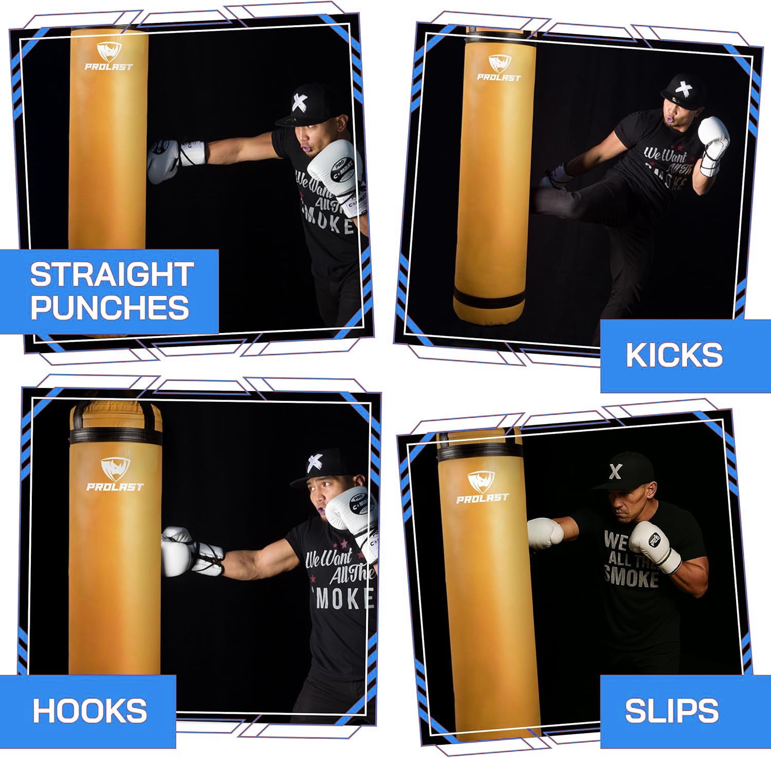 PROLAST Heavy Punching Bag 5 ft UNFILLED -Great for Boxing, MMA, Muay Thai - Unfilled ( Yellow )