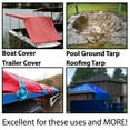 thumbnail image 7 of Moose Supply 16' x 20', 12 mil PVC Vinyl Heavy Duty Waterproof Tarp Covers, Gray, 7 of 7