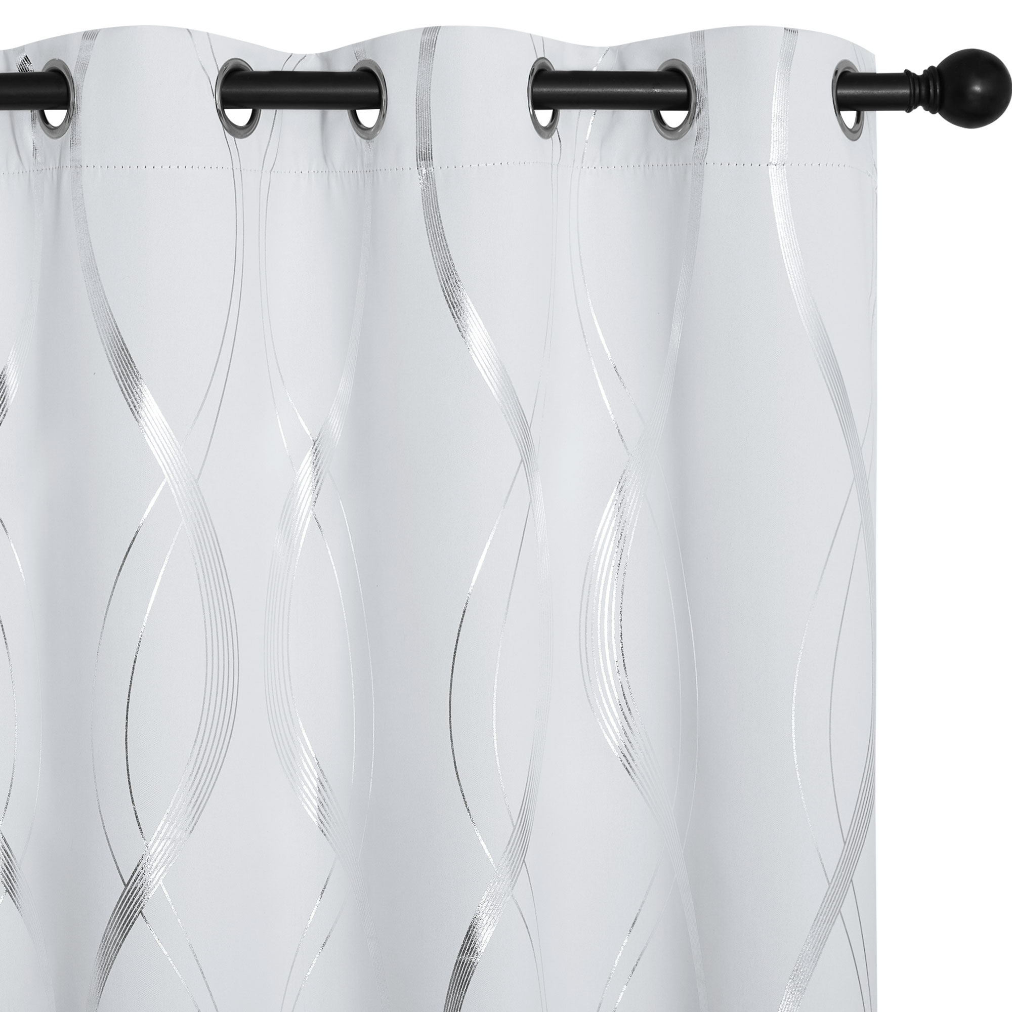 NICETOWN Blackout Curtains, Gray, 52x54 Inches, 2 Panels photo 2