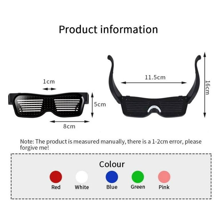 LUNETTES LED Bluetooth ® AVEC contrôle D'APPLICATION – lunettes de pluie  unisex pour fêtes - Chine Clignotant et lumière prix
