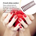 thumbnail image 4 of xinxixnxx Set French Style Scratch Resistant Press-on Fingernails Full Cover Removable Trimble Adjustable Manicure Stickers Type 2, 4 of 7