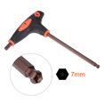 thumbnail image 3 of Uxcell 7mm Ball End Hex T-Handle Wrench Spanner, Metric S2 Steel, 3 of 5