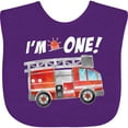 thumbnail image 3 of Inktastic I'm 1 Fire Truck 1st Birthday Boys or Girls Baby Bib, 3 of 4