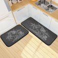 thumbnail image 7 of 2-Piece Kitchen Mat Set Non Slip Washable Floor Mats Decorative Rugs for Kitchen Sink Laundry Unicorn Made Of White Dots, 7 of 7