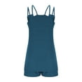 thumbnail image 4 of Backless Tennis Dress with Under Shorts & Pockets - Womens Athletic Sleeveless Scoop Neck Hollow-out Strap Mini Dress (L, Navy), 4 of 7
