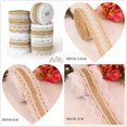thumbnail image 3 of Cinta de yute con encaje de 6 x 2 m, cinta de arpillera natural vintage, cinta de arpillera natural con encaje blanco, decoración de boda de bricolaje, envoltura de regalos, manualidades de decoraci, 3 of 5