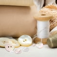 thumbnail image 4 of 25pcs Natural Shell Buttons, 2 Hole Mother of Pearl Buttons 15mm Sewing Craft Buttons for Shirt Bag DIY Sewing Crafts Decoration, Multicolored, 4 of 7