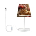 thumbnail image 2 of BZSMCE Table Lamp Creative Cat Resting Near Flowers Simple Pattern Night Light, 2 of 8