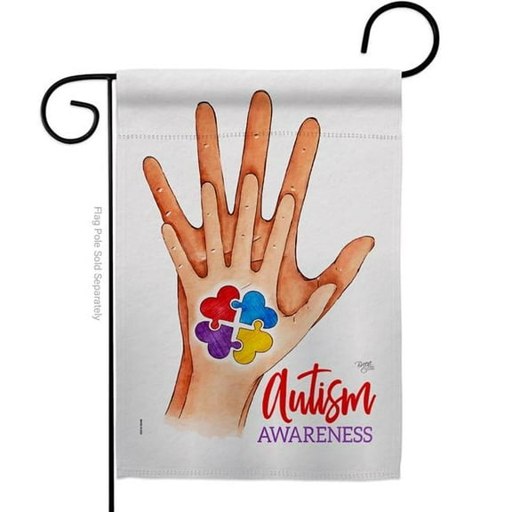 Breeze Decor G165233-BO Asperger Day Support Awareness 13 x 18.5 in. Double-Sided Decorative Vertical Garden Flags for House Decoration Banner Yard Gift