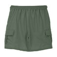 thumbnail image 6 of Mgmyaa Boys Cargo Shorts Knee Length Pockets Solid Elastic Waist Casual Shorts for Kids, 6 of 6