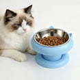 thumbnail image 7 of Elevated Stainless Steel Cat Dog Bowls, Anti Tip Wide Opening Raised Pet Feeder Bowl Neck Protection Design for Kitten Small Dogs Indoor Outdoor Daily Feeding & Veterinary Use, 7 of 7