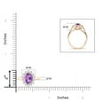 thumbnail image 6 of ANGARA Natural Princess Diana Inspired 1.15 ct Amethyst Ring with Diamond in 14K Rose Gold for Women (Size-8x6mm) | February Birthstone, Anniversary, Jewelry Gift for Women | Natural Amethyst Ring, 6 of 10