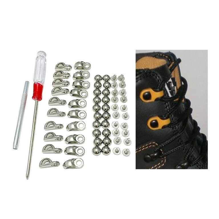 Hooks with Screwdriver Boot Hooks Lace Fittings for Climbing Shoes