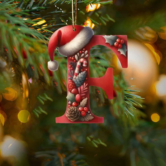 Home Decor 26 Christmas Letter Decorations A To Z (without H And V) Hanging Christmas Tree Pendant Alphabet Letters Named Alphabet Decorations Christmas Tree Decorations