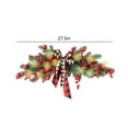 thumbnail image 3 of Suncoda Christmas Wreath, Christmas Swags for Decorating Outdoor, Garland Christmas Swag Teardrop Ornament Red Bow Decorative Props Pendant Wall Hanging for Front Door Indoor, Christmas Ornament, 3 of 7