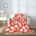 thumbnail image 2 of Rateoe Tomatoes Pattern Flannel Throw Blanket, Ultra-soft Blanket for Bed, Couch, Car, Hypoallergenic Anti-pilling blanket-80"x60"(Vertical), 2 of 6