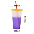 thumbnail image 2 of Color Changing Cups, Durable Plastic Cups, BPA-Free, Reacts with Cold Liquids, Set of 5, 2 of 9