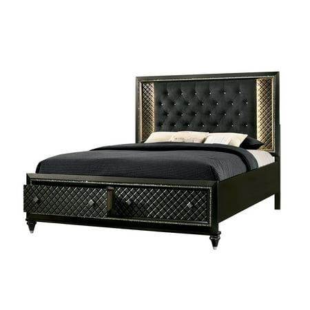 Furniture Of America Braylene Glam Queen Bed In Metallic Gray