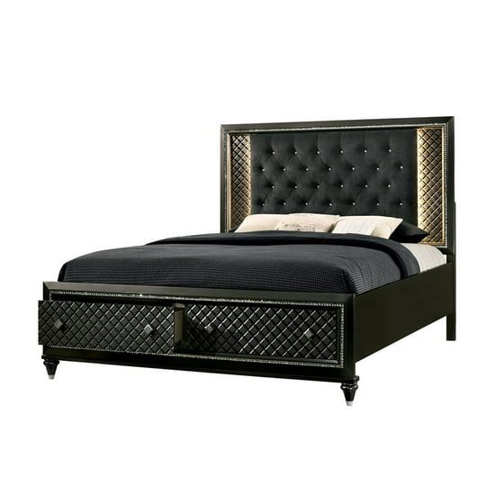 Furniture Of America Braylene Glam Queen Bed In Metallic Gray Furniture Of America Braylene Glam Queen Bed In Metallic Gray Com