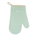 thumbnail image 3 of Silicone Oven Mitt High Temperature Resistant Waterproof Slip Proof Kitchen Baking Glove with Cotton Liner Green, 3 of 8