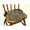 Brown, variant on Rhody Rug SA98A015X015-4 Sandi Tweed Braided Chair Pads, Denim - Set Of 4