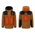 thumbnail image 1 of RXIRUCGD USB Intelligent Constant Temperature Heated Windproof Plus Size Coat For Men And Women Winter 4 Heated Jacket Coat( Brown, Size:S ), 1 of 4