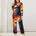 thumbnail image 2 of Naloa Sunset Surfing Silhouette Pajamas for Women Set, Womens Pajama Sets, Lounge Sets for Women, 2pjs for Women-Large, 2 of 7