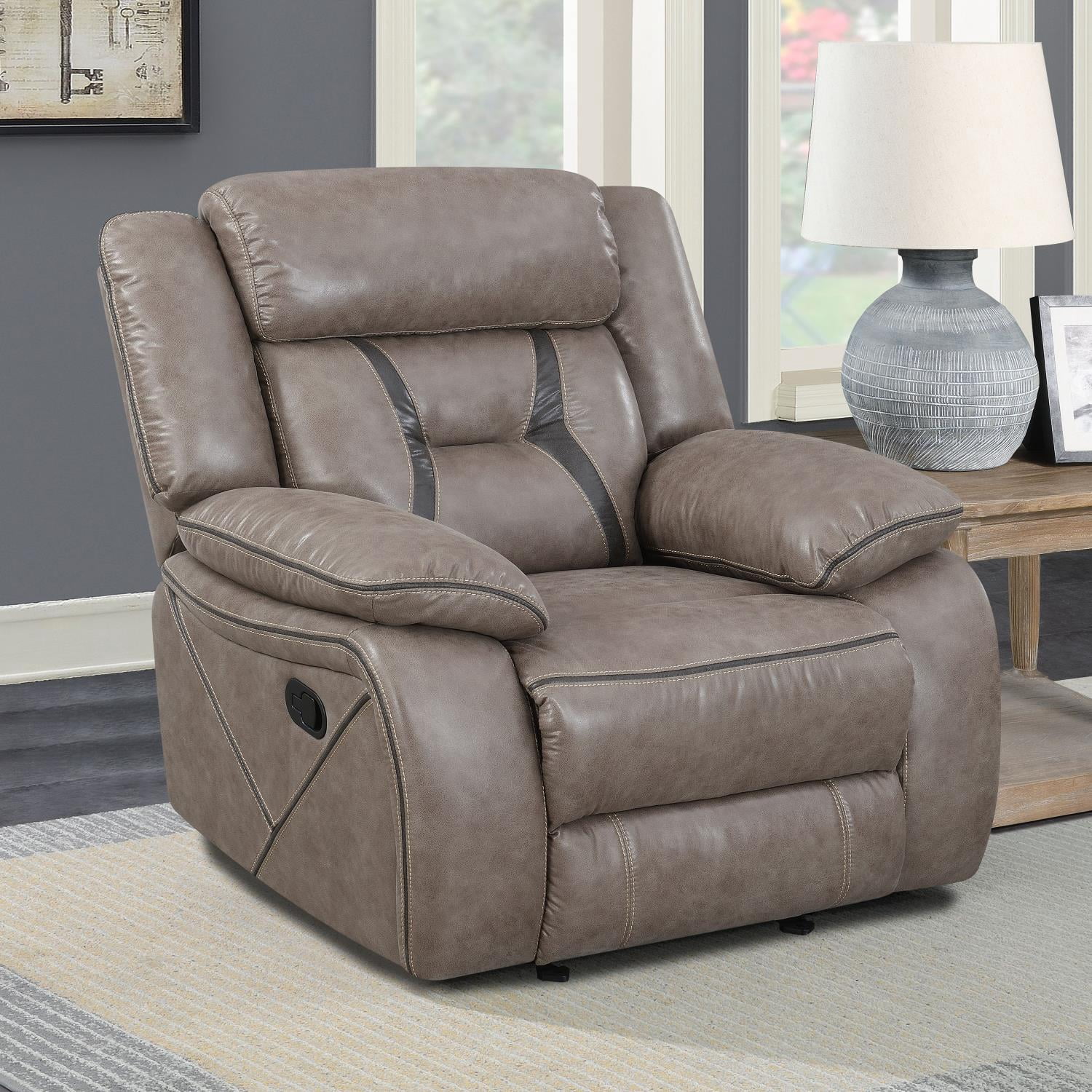 Steve Silver Tyson Glider Recliner, Taupe