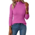 thumbnail image 2 of Turtleneck Sweater for Women Long Sleeve Slim Fit Lightweight Base Layer Knit Tops, XL, 2 of 6