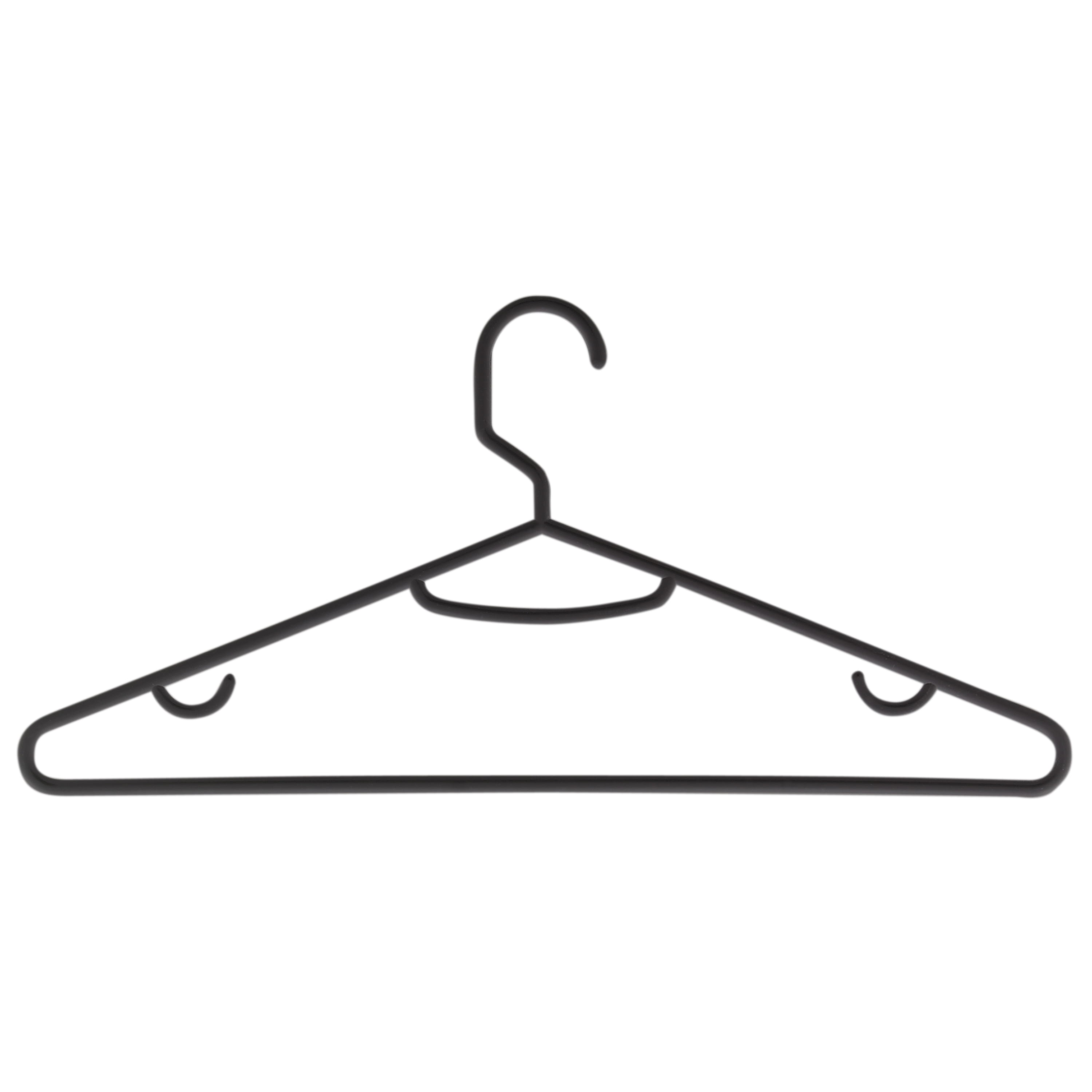 HoneyCanDo Recycled Plastic Clothing Hangers, 60 Pack, Black