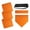 Orange, variant on Rubber Baseball And Softball Base Set Includes Home Plate Portable Practice Training Equipment for Backyard Game