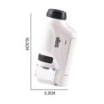 thumbnail image 5 of Pink Pocket Microscope Mini Handheld Microscope With Led Light Portable High Definition, 5 of 5