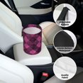 thumbnail image 6 of Round Car Trash Can 7×5.9in Waterproof, Durable, Not Easy To Fade, Easy To Install And Disassemble To Prevent Interior Pollution Argyle Plaid Magenta_2, 6 of 7