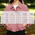 thumbnail image 3 of Aswuknt Womens Checkered Plaid Bomber Jacket Zip Front Lightweight Casual Jacket Long Sleeve Collared Fall Outerwear With Pockets, 3 of 9