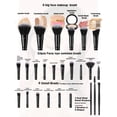 thumbnail image 4 of HGHDBT 51Pcs Black Makeup Brush Set Professional Makeup Kit Powder Concealers Eye shadows Blush Foundation Makeup Brushes, 4 of 7