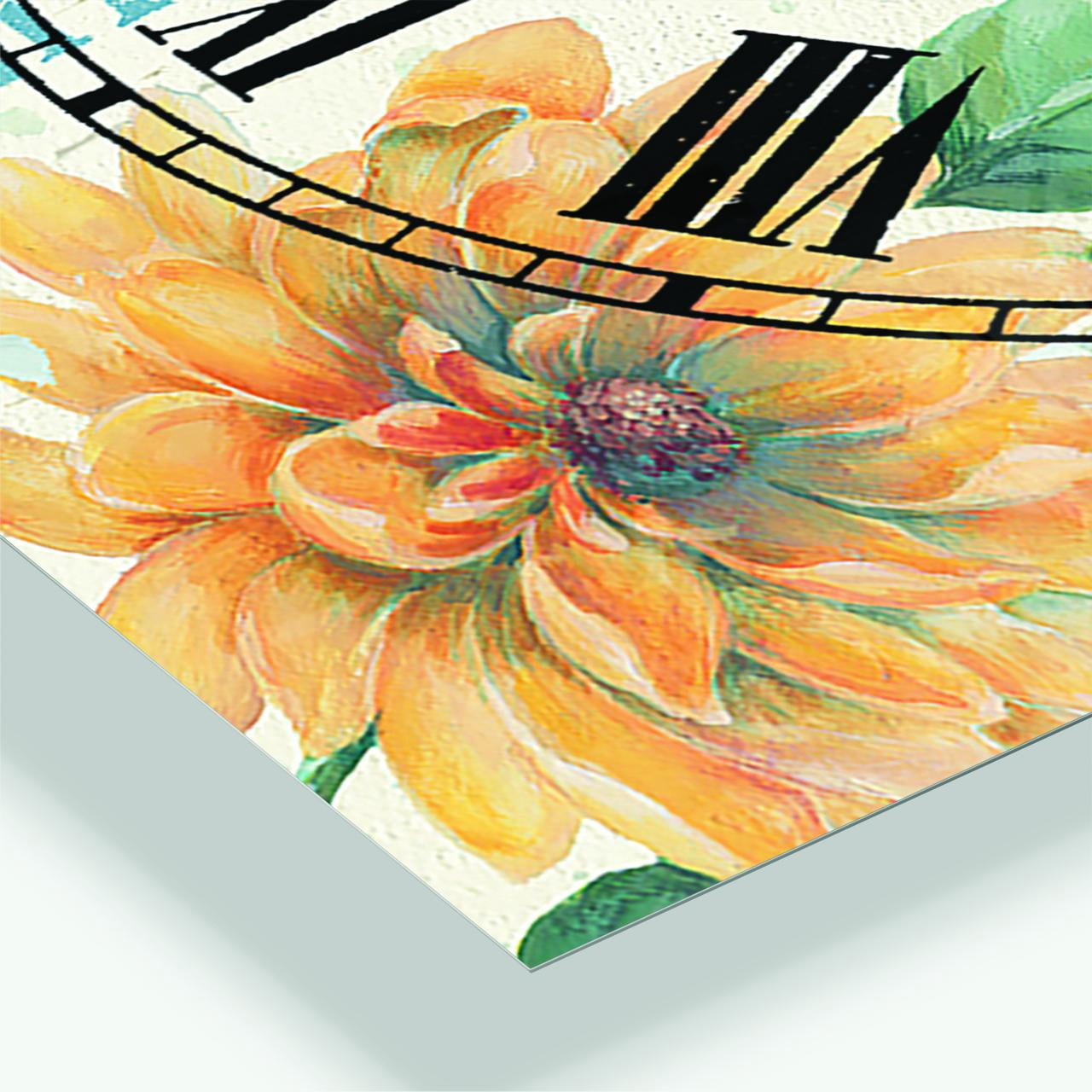 Designart 'Butterfly Bloom lovely Quote' Farmhouse Wall Clock