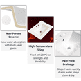 thumbnail image 3 of Los Flexi 24” × 18” White Drop-In Bathroom Sink 8-in Widespread Faucet Holes Single Overflow Durable Ceramic Rectangular Modern Style, 3 of 12
