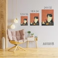 thumbnail image 4 of Tuxedo Cat Drinking Wine With Cheese Canvas Wall Art Print 12X16", 4 of 4