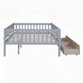 thumbnail image 3 of Gray Full Size Daybed Featuring Two Drawers and Solid Pine Wood, 3 of 17