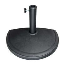 US Weight Half Round 20 lb Patio Umbrella Base - Adjustable Stand for Posts up to 1.9 Inches