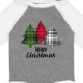 thumbnail image 4 of Inktastic Merry Christmas Plaid Trees Boys or Girls Long Sleeve Baby Bodysuit, 4 of 5